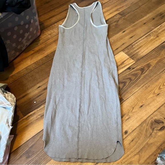 Standard James Perse Satin Trim Rib Knit Tank Dress Yak Size 3 G - Picture 4 of 9